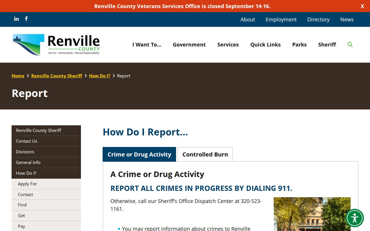 Renville County Crime Stoppers tip page for anonymous Renville County most wanted information